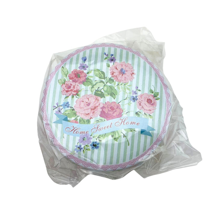 Collectable Round Floral Tin Boxes