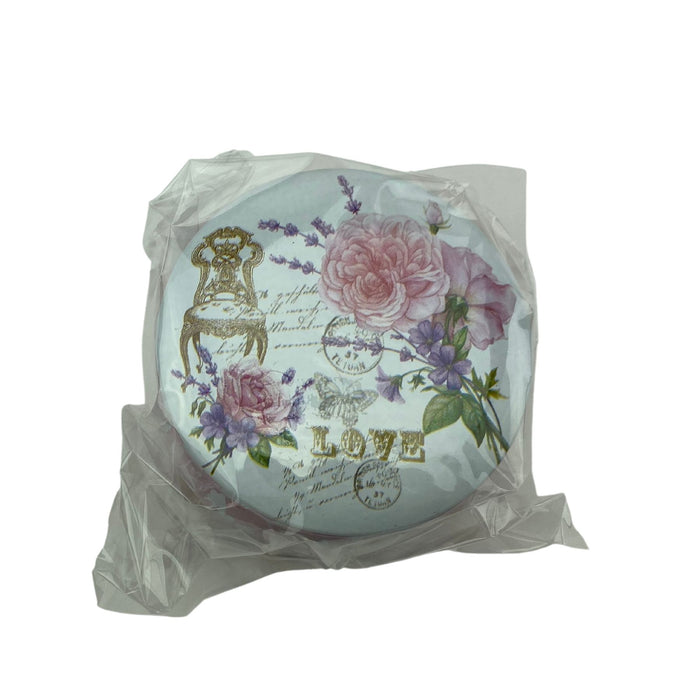 Collectable Round Floral Tin Boxes