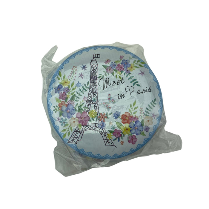 Collectable Round Floral Tin Boxes