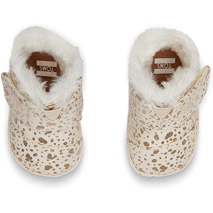 TOMS Cuna - Gold Foil Snow Spots-Simply Green Baby