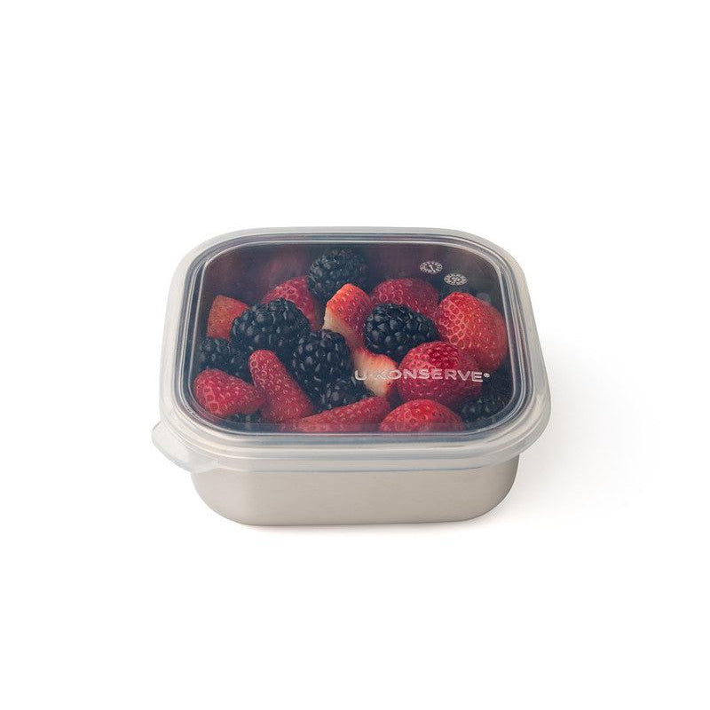 U Konserve To-Go Square Container with Silicone Lid-Simply Green Baby